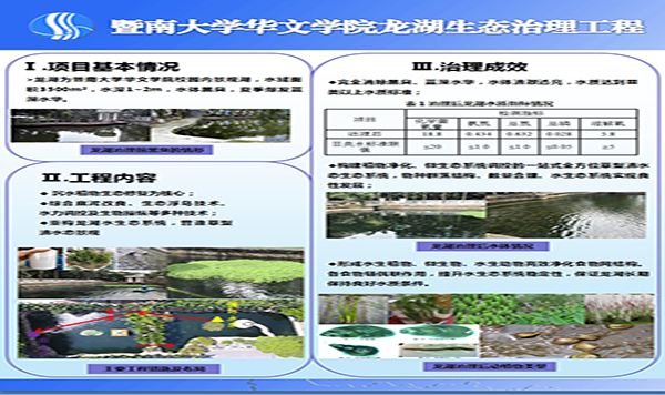 暨南大学华文学院龙湖生态治理工程